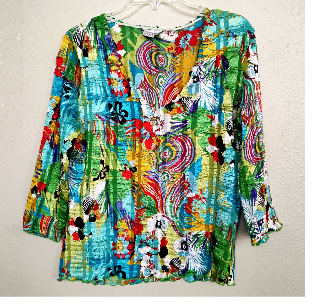 Alberto Makali Top Multicolor Stretchy ~ Size L